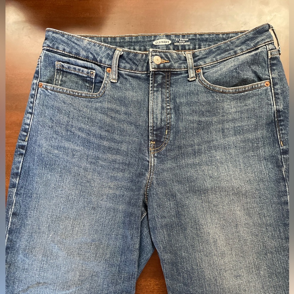 classic straight blue jeans